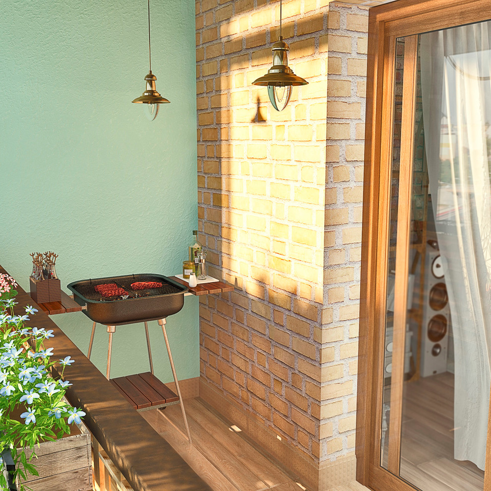 Интерьер трёхкомнатной квартиры. Лофт.