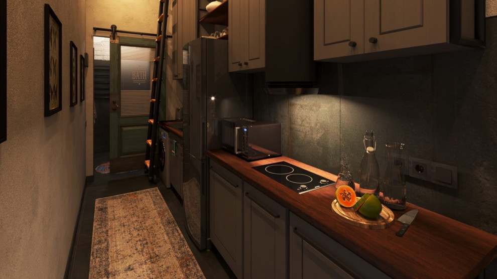 Проект квартиры в стиле Лофт на Буханцева