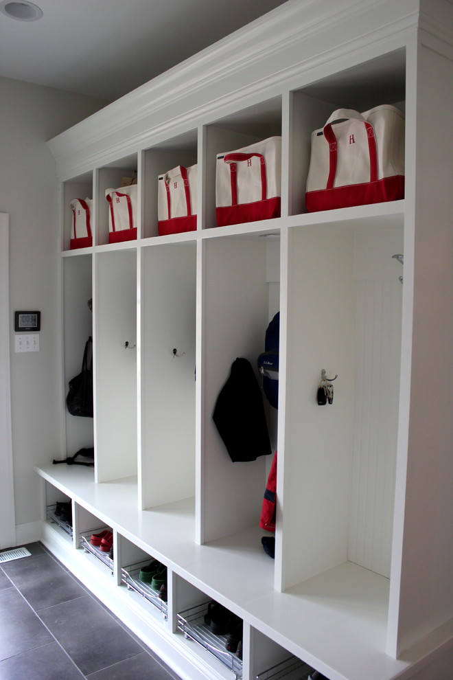 Mudroom Lockers Traditional Entrance Chicago By