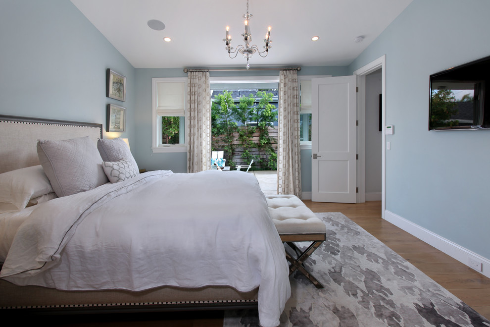 Inspiration for a transitional bedroom in Orange County.