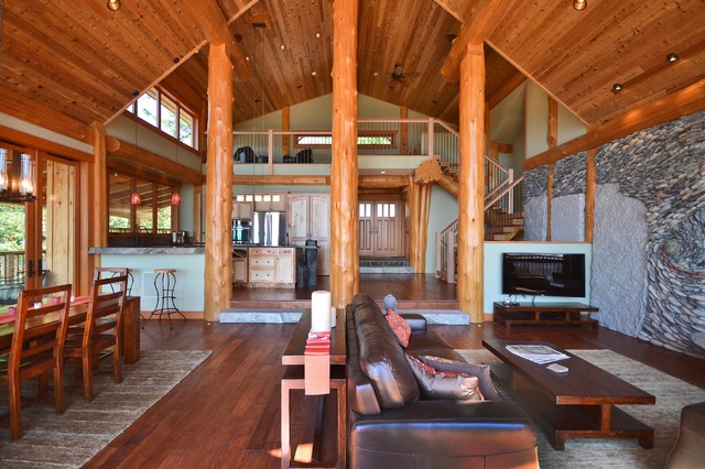 Open floorplan moderne-salon