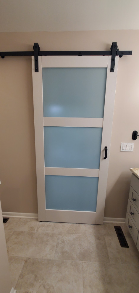 Master bathroom barn door