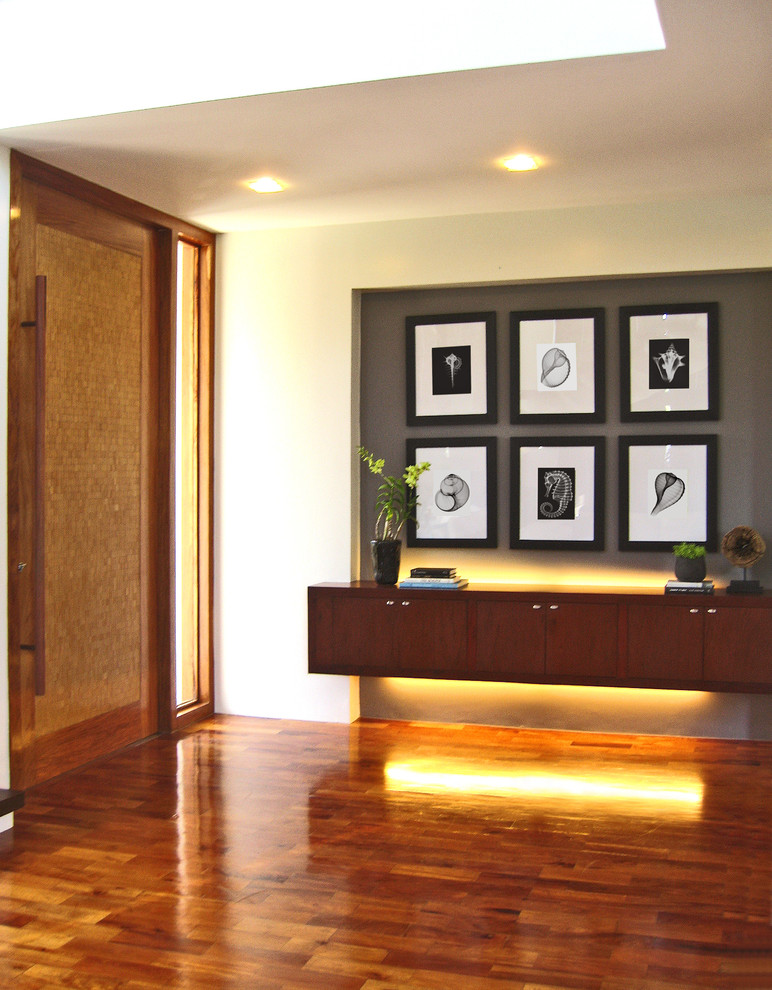 Design ideas for a contemporary entryway in Other.