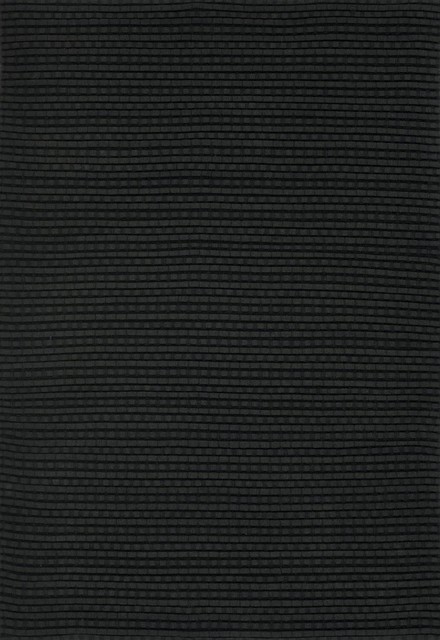Soft Felted Wool Hand Woven Stripe Panels Solid Tempo Area Rug, Raven, 5'x7'6"
