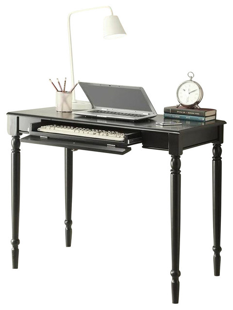 French Country 36 Computer Desk Sleek Black Traditional