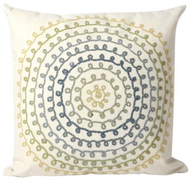 Visions III Ombre Threads Indoor/Outdoor Pillow, 20"x20" Contemporary