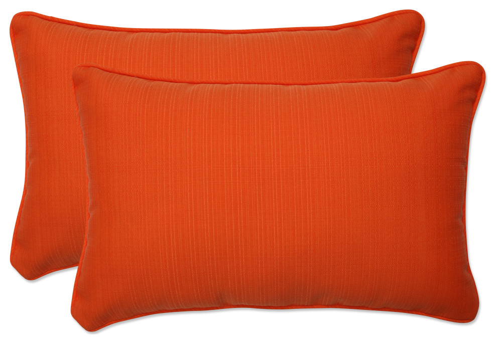 Sundeck Orange Rectangle Throw Pillow, Set of 2 Contemporary