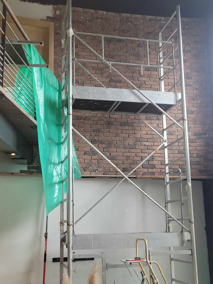 En cours : Décoration d'une pièce de vie style loft industriel