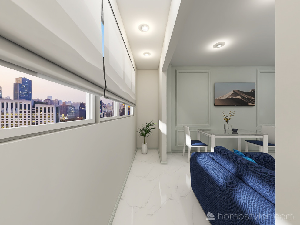 Гостиная на 9 этаже с видом на город (вариант 3)