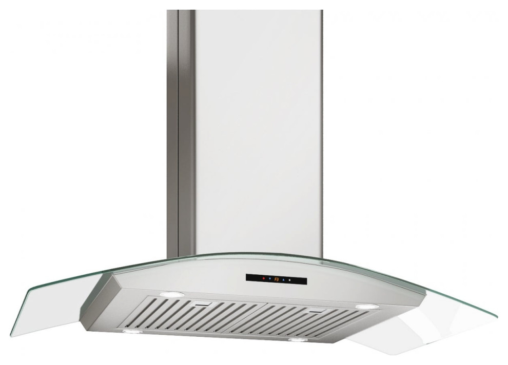 Ancona Elite IGCE636 Glass Canopy Island Mount Range Hood