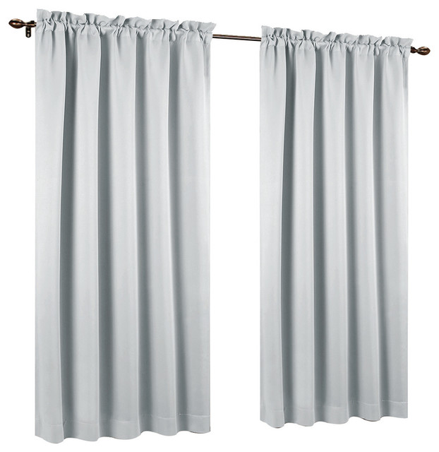 Set Of 2 Blackout Curtain Panels Transitional Curtains By