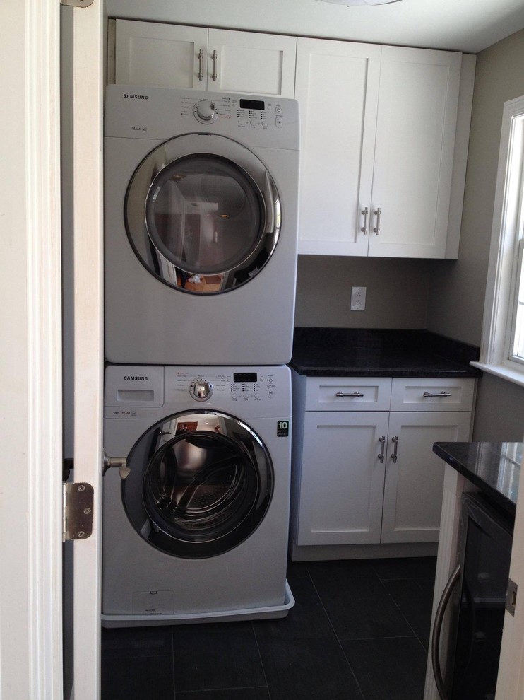 Photo of a contemporary laundry room in Boston.