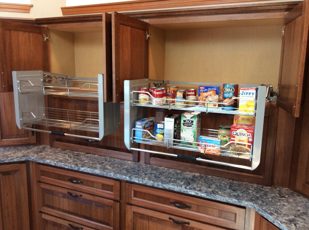 Example of a transitional kitchen design in Seattle