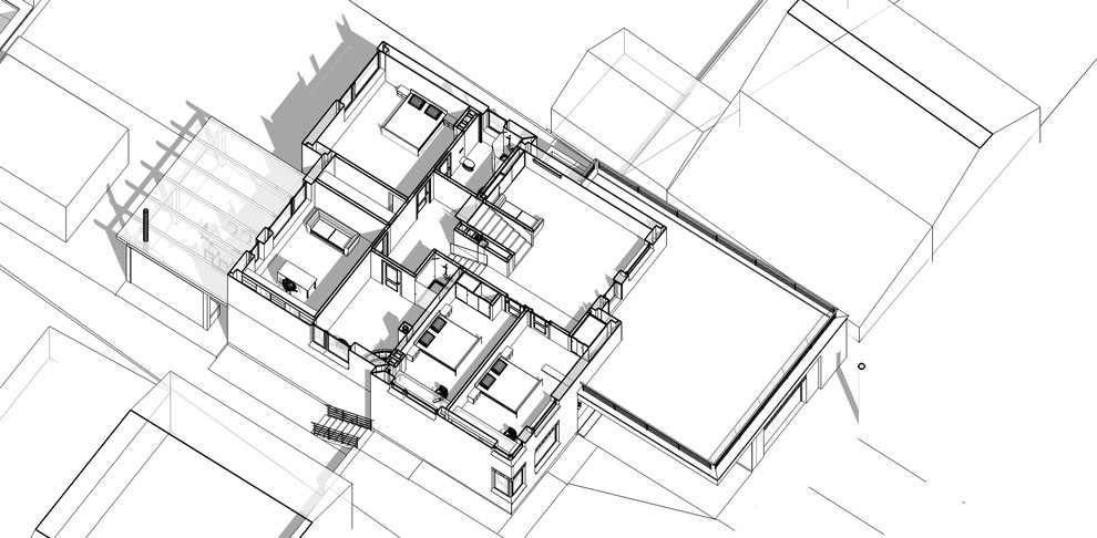 Проект загородного дома с плоской кровлей
