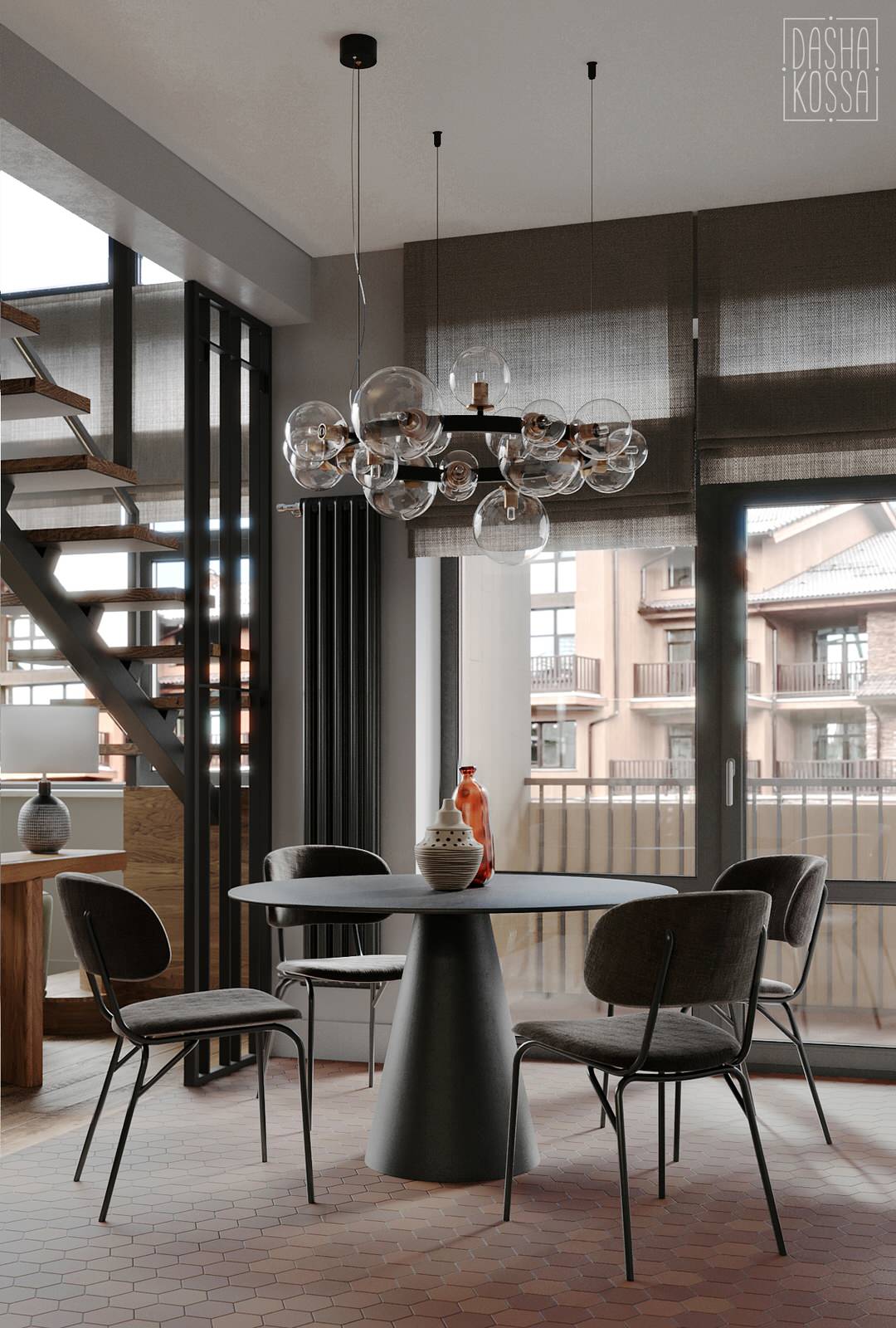 Двухуровневая квартира для загородной жизни в комфортных условиях