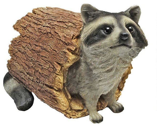 Raccoon Garden Sculpture Statue Contemporary Garden Statues And