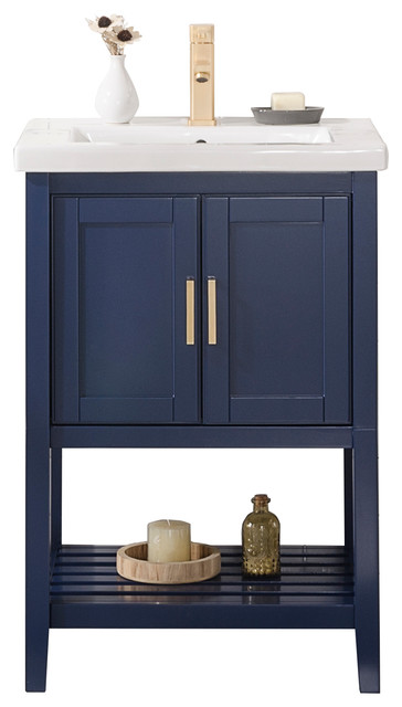 Colby Single-Sink Vanity, Blue, 24"