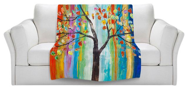 Color Tree Throw Blanket, 60"x50"