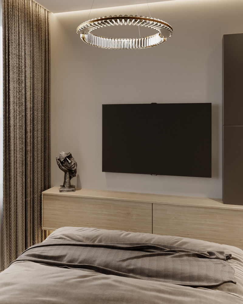 Современный интерьер в нюдовых тонах