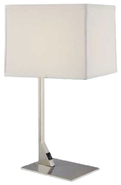 Modern Table Lamp With Rectangular, Table Lamp Rectangular Shade