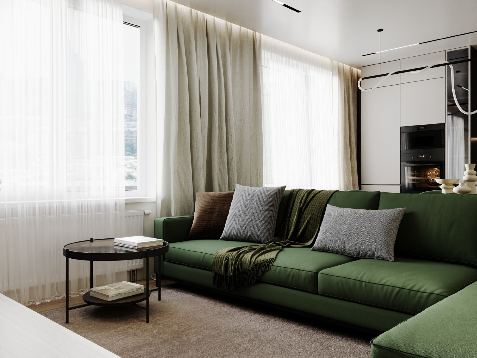 Кухня-гостиная в современном стиле