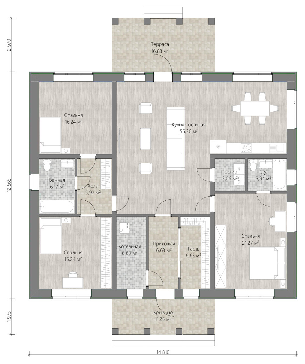 Загородный дом КС7-148м