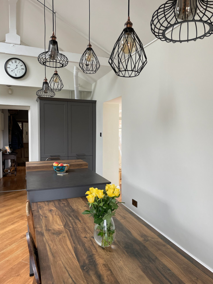 Grey Shaker Kitchen with Dekton worktops fitted in Worcester