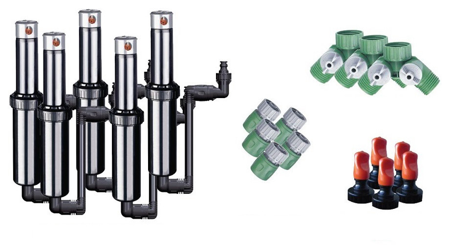 QuickSnap Buried Adjustable Sprinkler, 5Pack Contemporary