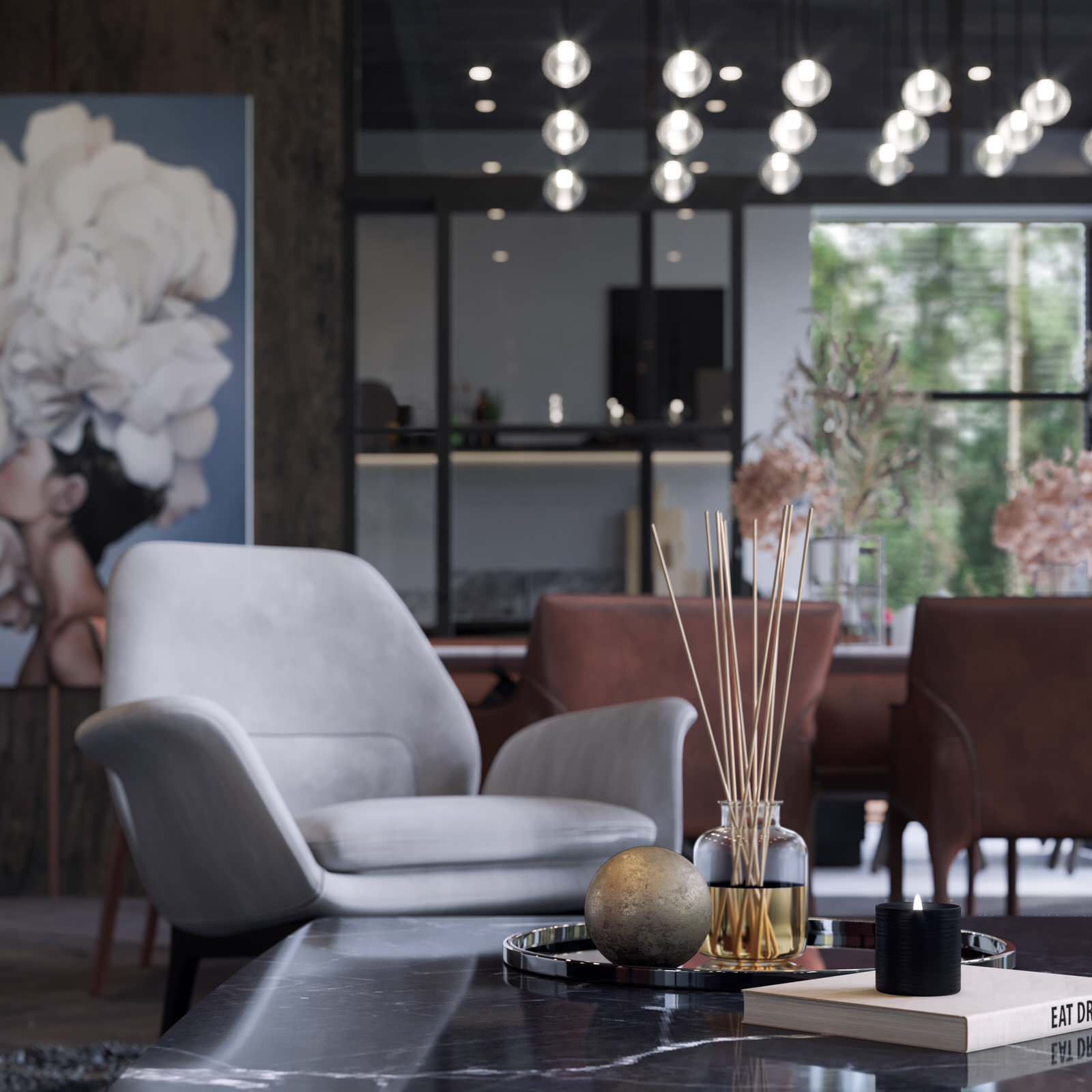 Гостинная/обеденная зона