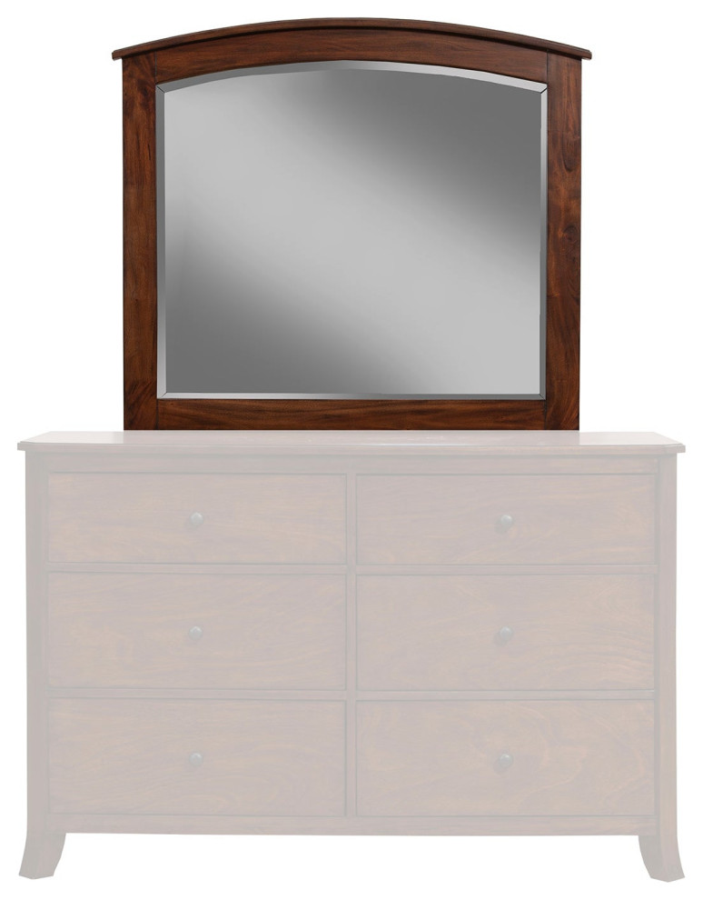 Baker Mirror, Mahogany Transitional Wall Mirrors by Kolibri Decor Houzz