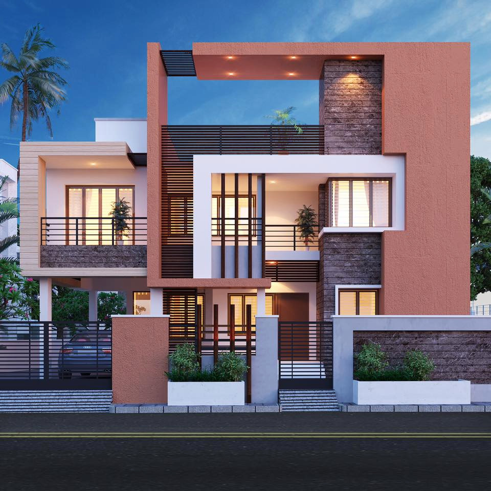 Inspiration for a modern exterior in Chennai.