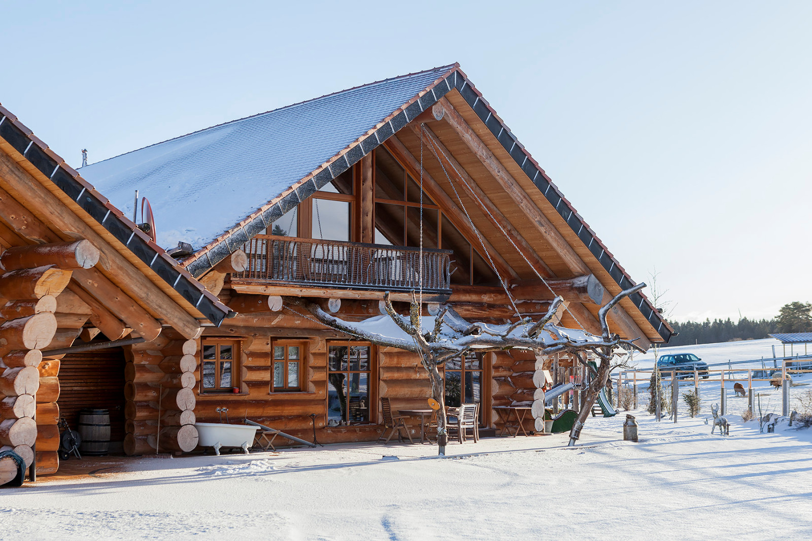 Съёмка дома в деревне Кёнигсхайм, Германия