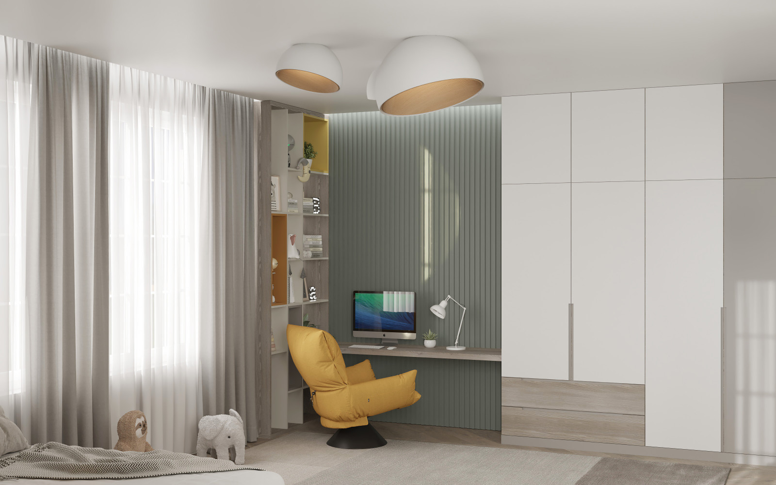 Проект детской комнаты в трехэтажном доме на улице Красная в городе Калининград