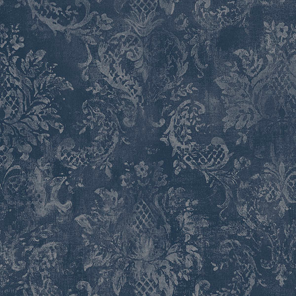Weathered Damask Wallpaper Traditional Wall Decor by American Wallpaper & Design