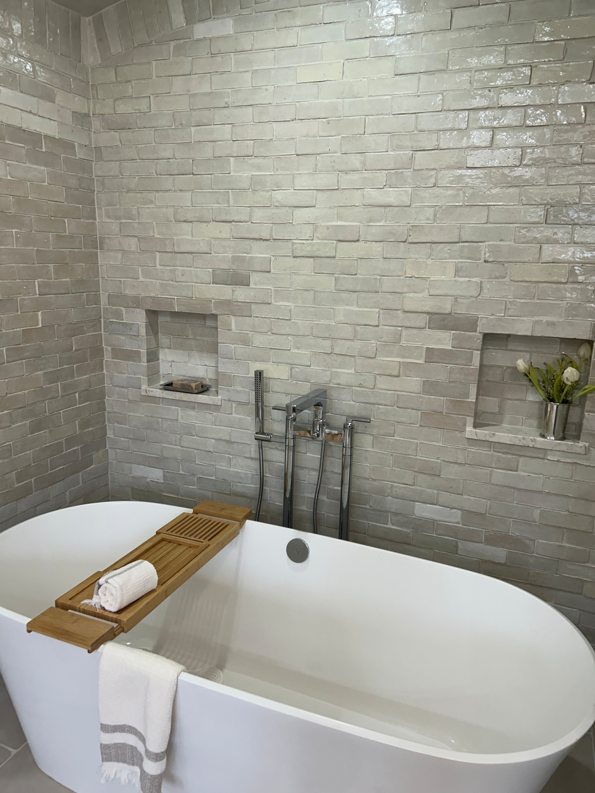 Neutral Mediterranean Bathroom