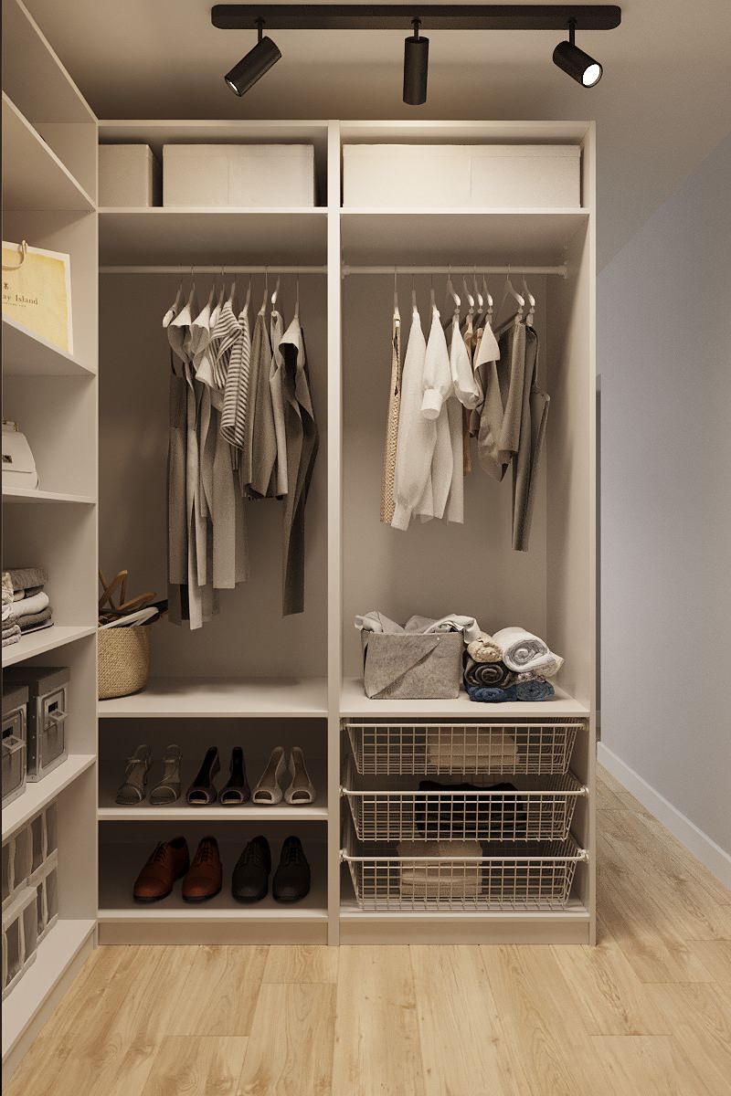 Яркий минимализм квартира 60 кв м