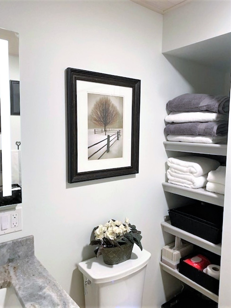 Bedford, Gray and White Bath Transitional Bathroom Boston by The Muir Showrooms Houzz