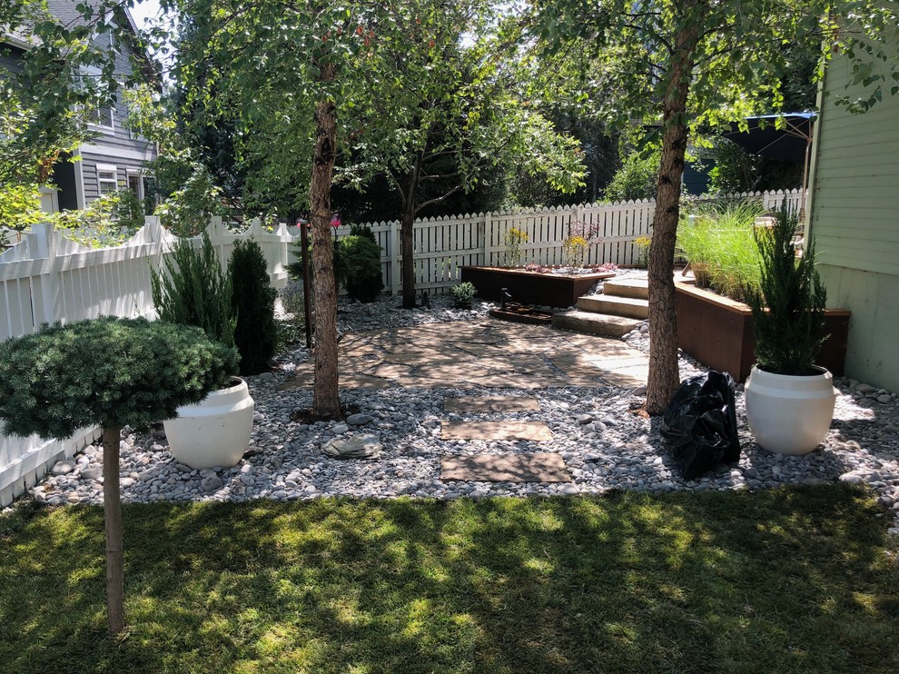 Inspiration for a transitional home design remodel in Denver
