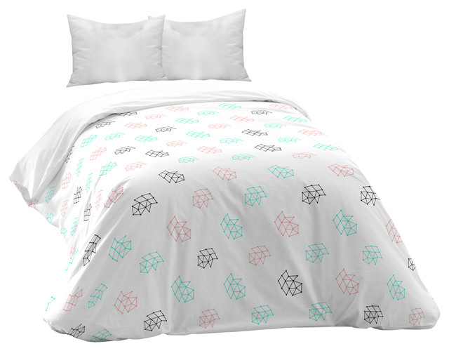 Neon Geometric Duvet Cover And Pillowcase Set Uk Single Modern Neon Geometric Duvet Cover And Pillowcase Set Uk Single