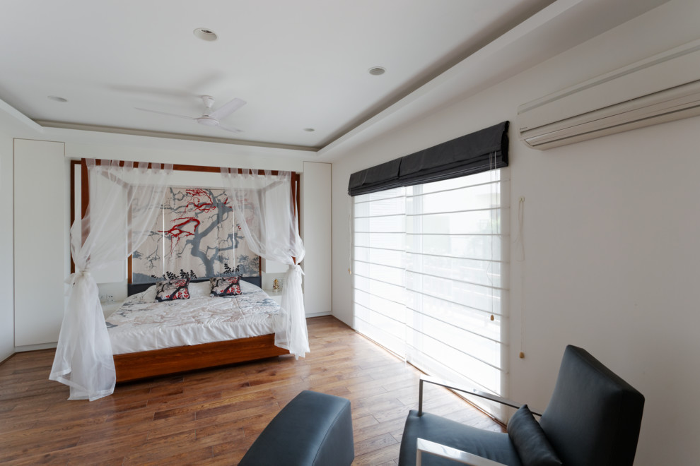 Photo of a mediterranean bedroom in Bengaluru.
