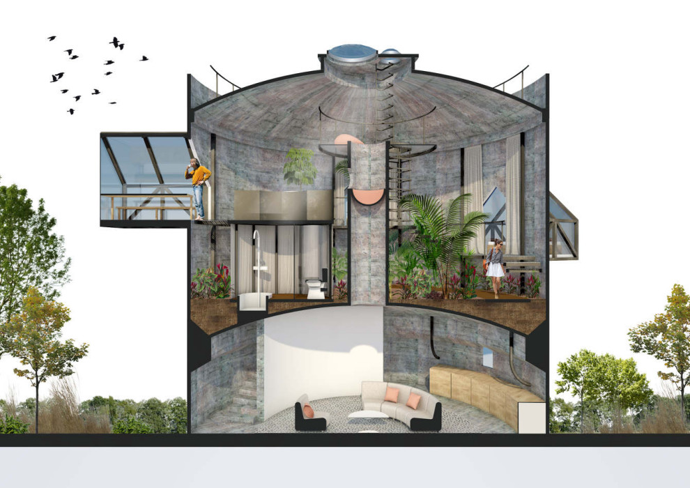 Projet en cours: réhabilitation d'un château d'eau en logement atypique