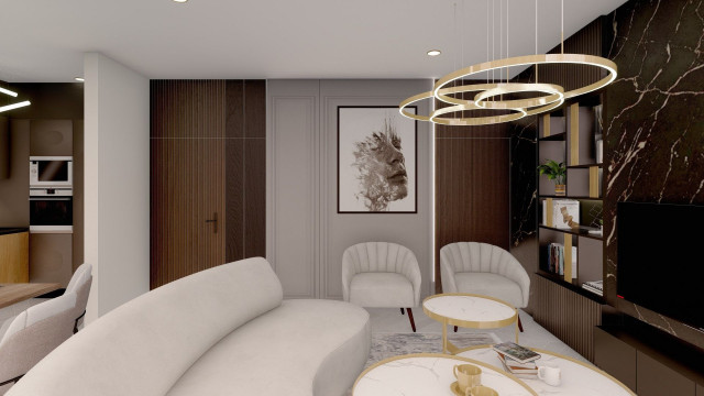 Platinum Horizon in Mayfair moderne-dagligstue