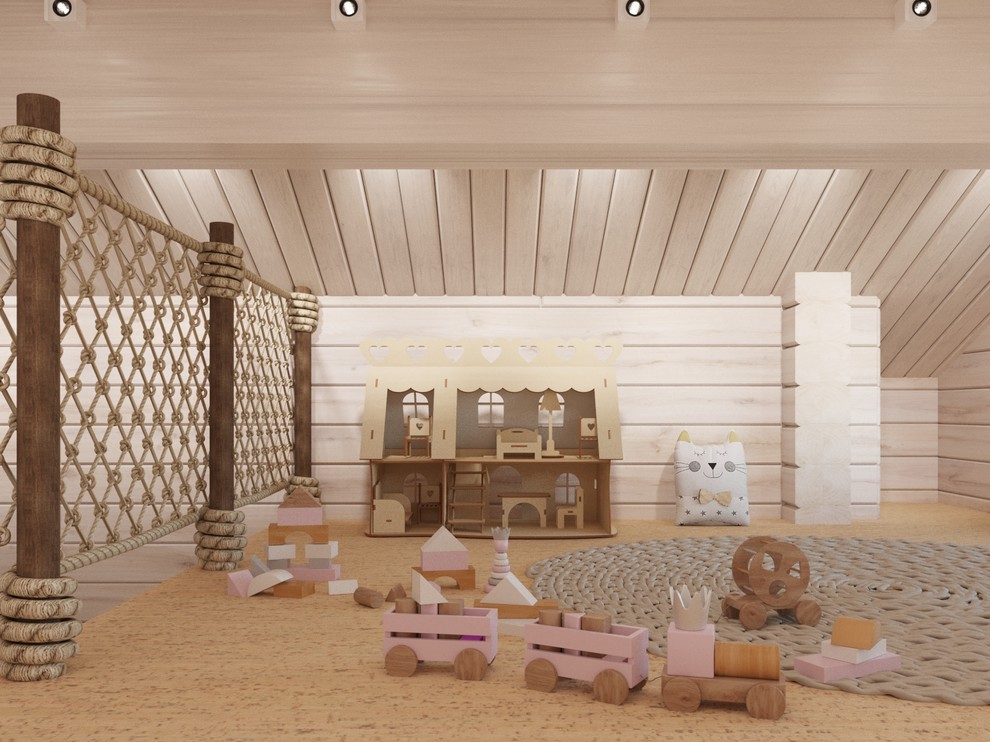 Интерьер жилого дома из клееного бруса  г. Владивосток