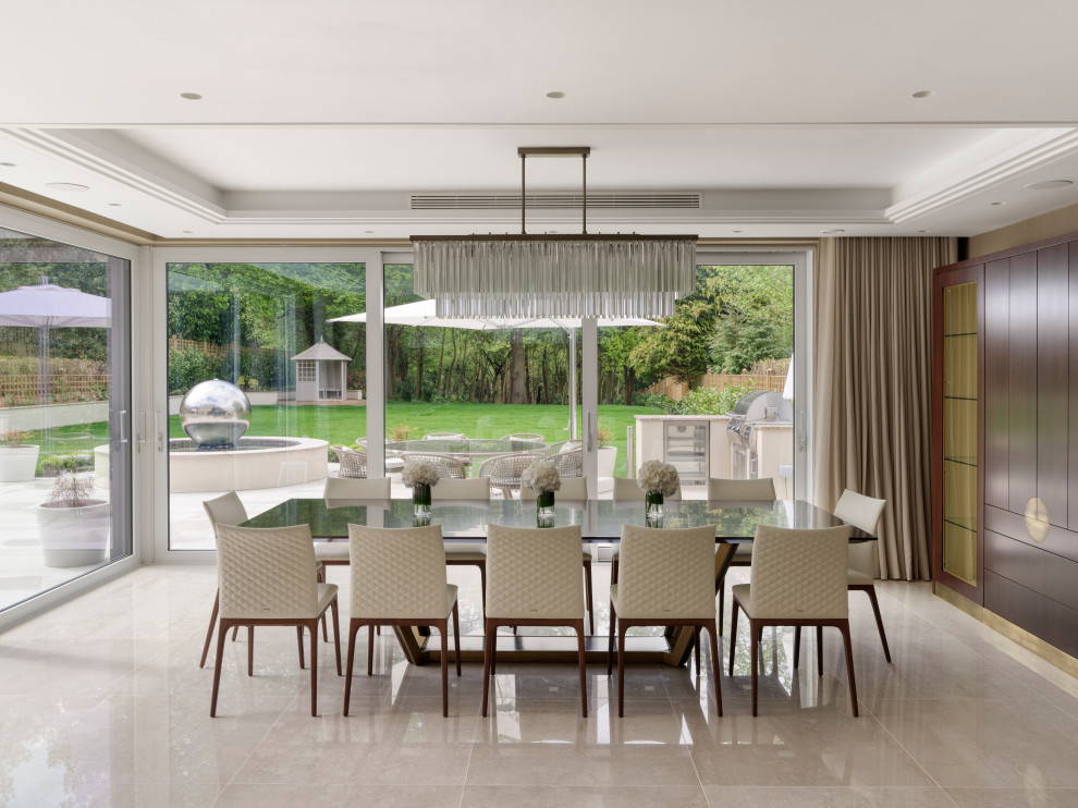 Inspiration for a contemporary dining room in Kent.