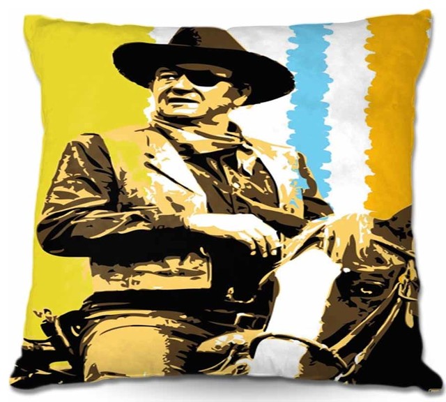 The Duke, John Wayne Throw Pillow, 22"x22"