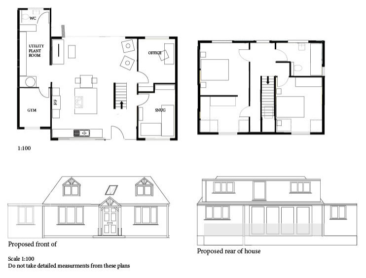 Floor plans remodeling of 1960's seaview house in torbay.