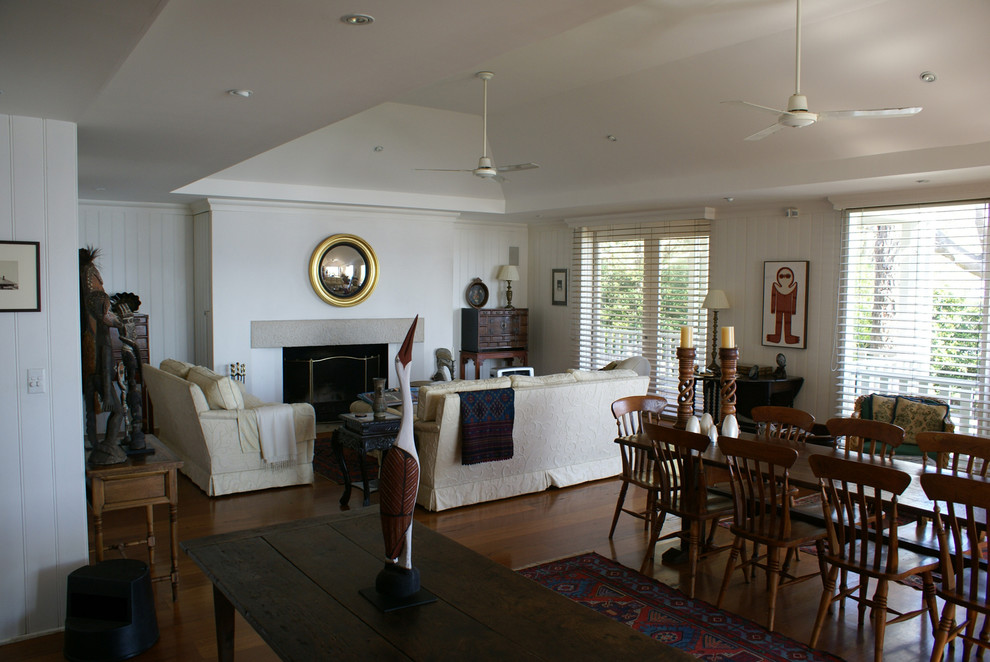 This is an example of a beach style living room in Sydney.