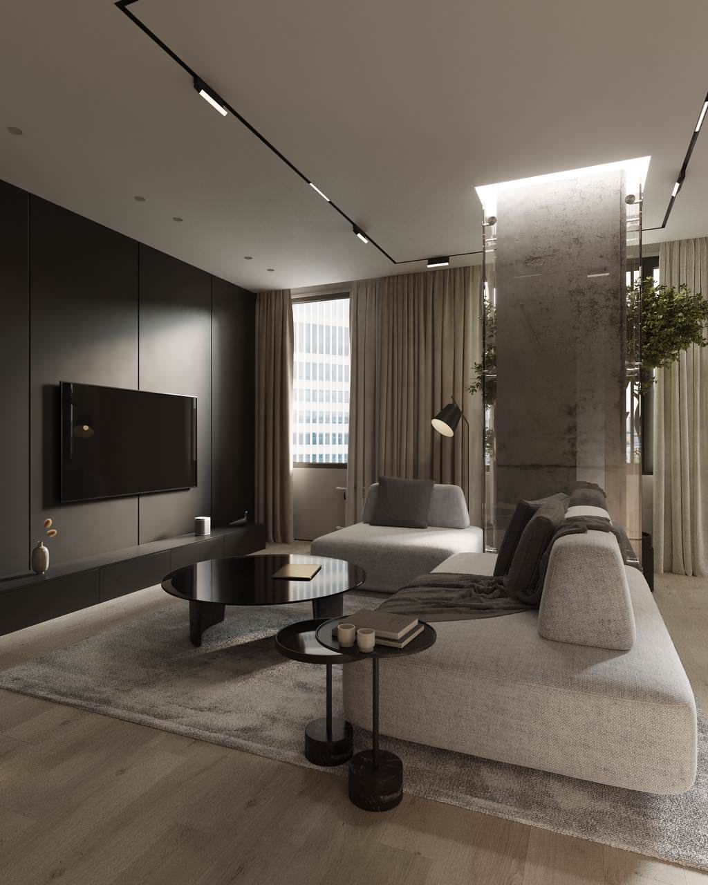 Интерьер гостиной в минимализме