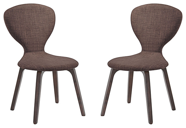 Tempest Dining Side Chair Set Of 2 Eei 2060 Walnut Brown