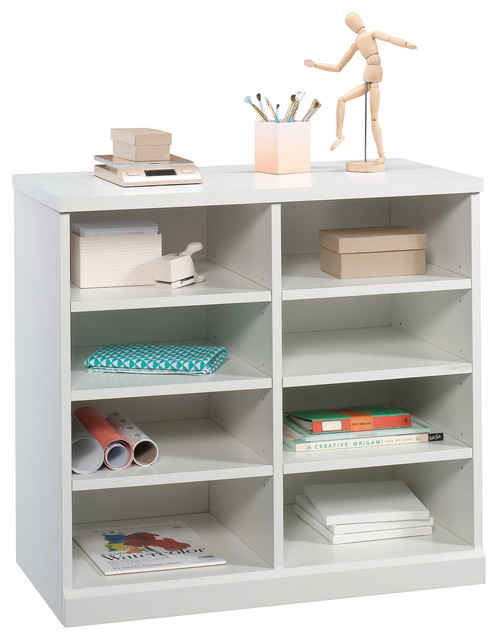 Craft Pro Series Open Storage Cabinet, White - Contemporary - Storage